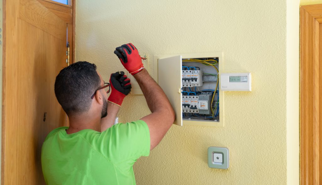 Electricians delivering a variety of electrical services in Sharjah.